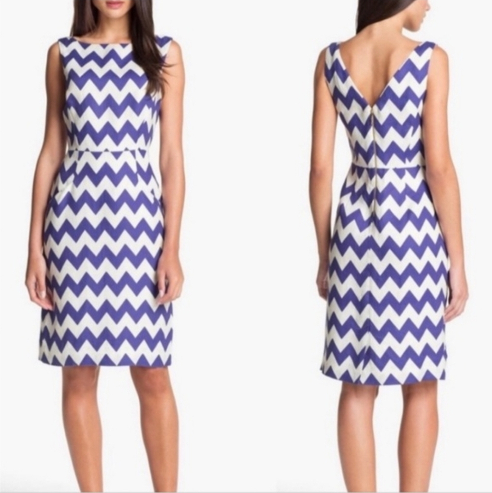 Kate Spade Brent Chevron Dress Size 6